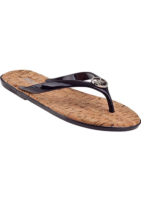 michael kors jet set jelly flip flops black|Amazon.com: Michael Kors Jet Set Flip Flops.